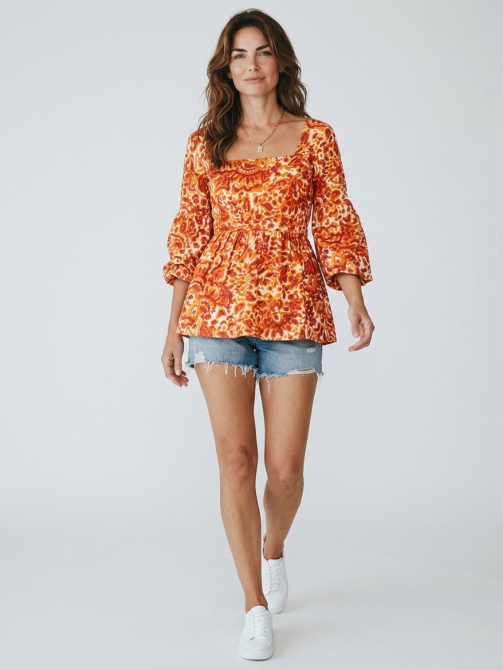 Anthropologie Love The Label Floral Open Back Blouse NWT 2X Plus - Picture 2 of 15